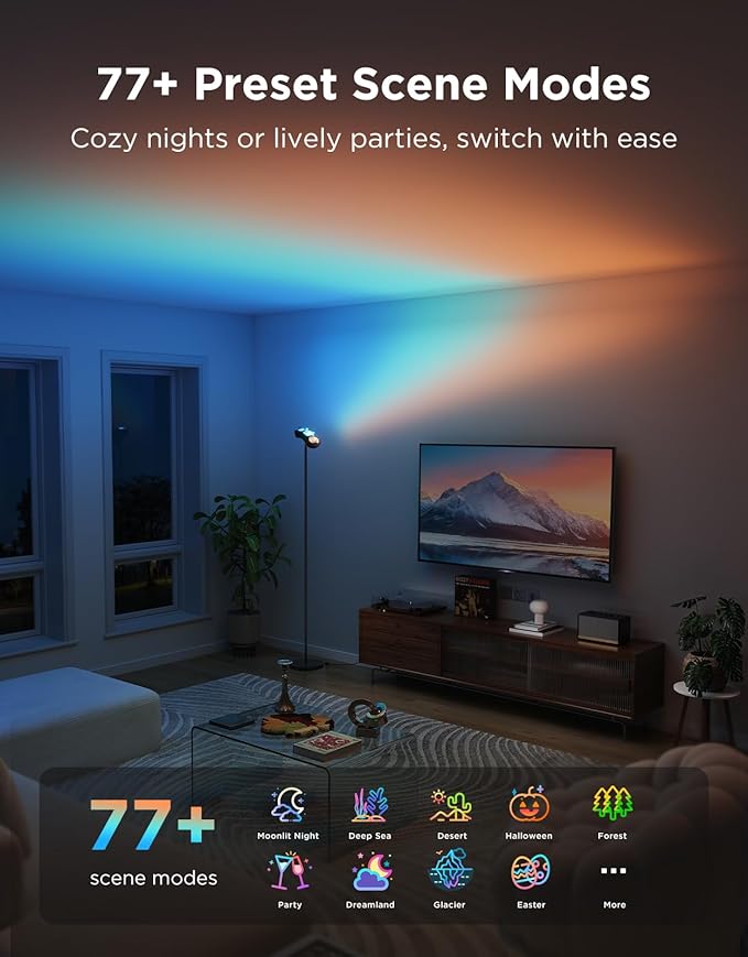 Govee RGBIC Smart Table Lamp 2 Bundle Torchiere Floor Lamp with Matter