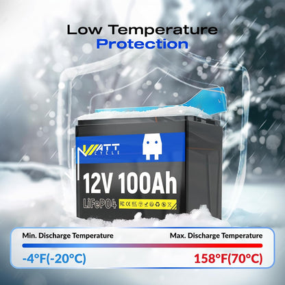 3X 12V 100Ah LiFePO4 Lithium Battery - Group 24, 15000+ Deep Cycles, Built-in 100A BMS, Low-Temp Tech for RV, Solar, Marine, Trolling Motor, Home Energy Storage (3 Pack)