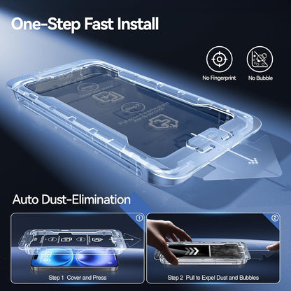 SMARTDEVIL 2PACK Privacy Screen Protector for iPhone 16 Plus Shatterproof Tempered Glass [True 28°Anti Spy] [9H Hardness] [Auto Dust-Elimination Install] [Bubble Free]