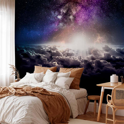 artgeist Premium Wall Mural Galaxy 197x138 in - Non-Woven Wallpaper Fleece Wall Decor Photo Print Picture Image Design Home Mural Cosmos Sky Star Cloud Purple i-A-10009-a-a
