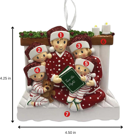 2025 Family Christmas Ornament – Personalized Ornament for Families – Custom Family Ornament – Holiday Tree Decoration Keepsake Gift (Family of 5)