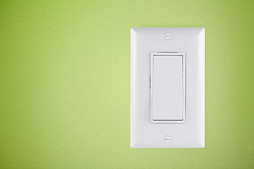 GE Grounding Paddle Rocker Switch 5 Pack, Single Pole, in Wall On/Off Power Switch Replacement for Ceiling Fans & Lights, 15 Amp, Great for Home, Office & Kitchen, UL Listed, White, 44017