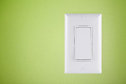GE Grounding Paddle Rocker Switch 5 Pack, Single Pole, in Wall On/Off Power Switch Replacement for Ceiling Fans & Lights, 15 Amp, Great for Home, Office & Kitchen, UL Listed, White, 44017