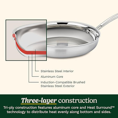 Cuisinart 15 Piece Cookware Set, MultiClad Pro Triple Ply, Silver, MCP-15N