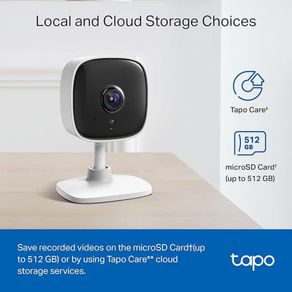 Tapo 1080P Indoor Wired Security Camera - Works as a Baby & Pet Monitor, Motion Detection, 2-Way Audio, Siren, Night Vision, Subscription-Free Local or Optional Cloud, Works with Alexa, C100(4-Pack)