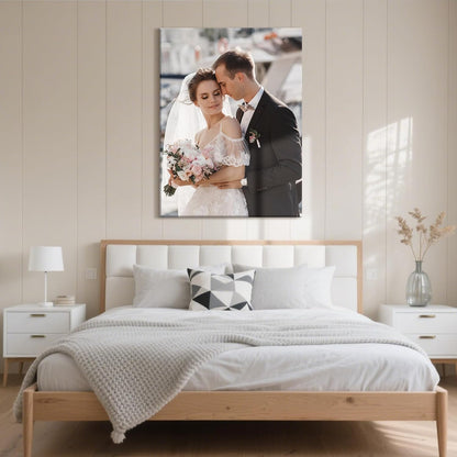 Personalized Custom Canvas Prints with Your Photos & Text, Customized Picture Print, Transform Own Images Into Framed Wall Art Digitally Printed Photo to Canvas, Keepsakes Gifts for Family 18x24’’