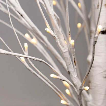 Twinkle Star 2-Pack 6 Feet 96 LED Lighted Birch Tree for Thanksgiving Decor Home Wedding Party Indoor Outdoor Christmas, Fall, Autumn Decoration, 2 Pack, Warm White