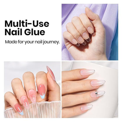 Beetles 15ml HEMA-Free Nail Glue Gel, TPO Free UV Nail Glue for Acrylic Nails Tips, Super Strong for Extensions, Skin-Friendly DIY Gel, U V Light Required