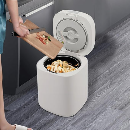 Electric Waste Kitchen Composter, 2.5L Foodcycler Eco-Friendly Electric Kitchen Compost,Three Working Modes Composting Machine for Apartment Countertop for Home (White)