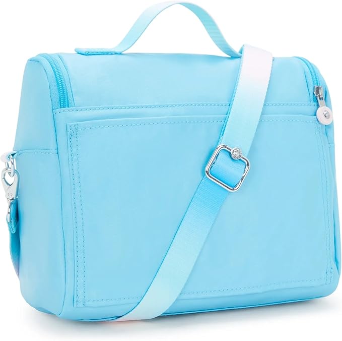 Kipling New Kichirou Metallic Lunch Bag Sea Blue Met