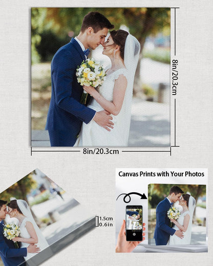 AbcCustomize Custom Canvas Prints,Transform Your Memories into Beautiful Art with Personalized Photo on Canvas,Personalized Canvas Wall Art for Home Decor, Gifts, and Keepsakes