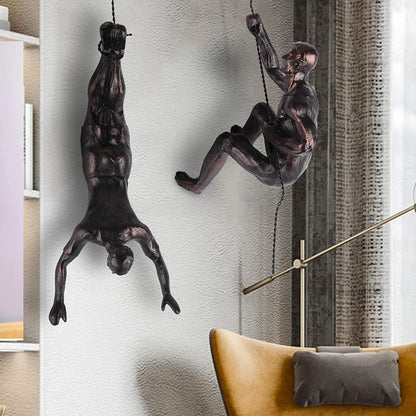 Large Set of 3 Climbing Men Wall Art Decor Sculpture,Nordic Modern Simplicity Decorative Wall Art, Climbing Man Sculptures,Home & Office Climber Gifts