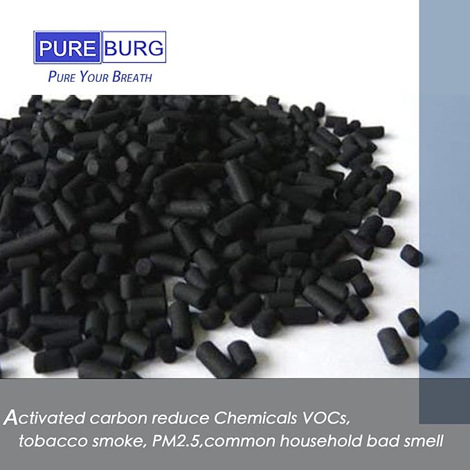PUREBURG Replacement Filters Compatible with Ouaken JF6001A Electric Composter, 2-Pack Activated Carbon Air Clean VOCs Food Odors