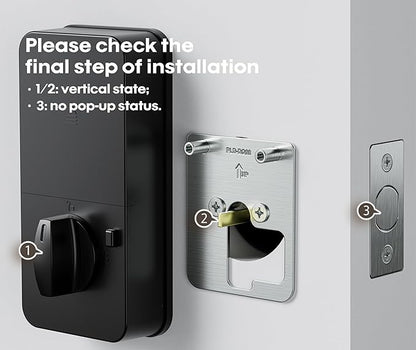 Front Door Lock Set | One Key for Two Lock | Keyless Entry Door Lock Deadbolt with Handle Set | Knob Handle