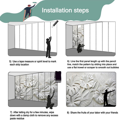 -3D Plant Living Room Wallpaper XT22 S 100" x 65"