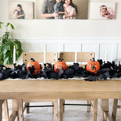 CQURE 8 Pack Black Fall Leaf Garland,Total 35.4Ft Halloween Garland Hanging Vines Artificial Fall Maple Leaves Thanksgiving Decor for Home Wedding Fireplace Christmas