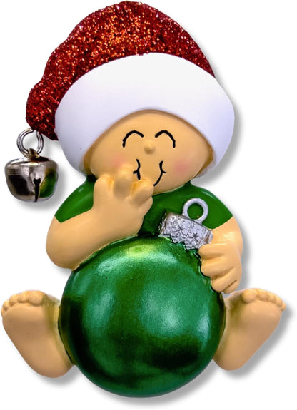 Ornaments by Elves - Personalized Baby Red Christmas Ball Ornaments 2024 - Customized Hanging Baby Girl Red Balls Christmas Decorations Use as Ornaments Christmas Tree in Giftable Packaging