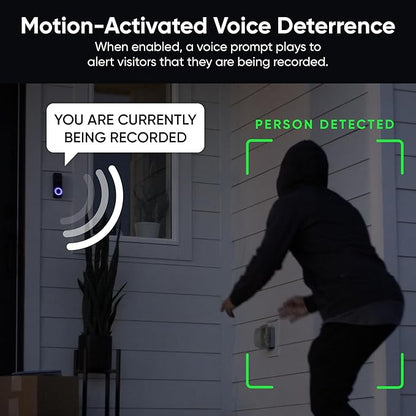 WYZE Wireless Duo Cam Video Doorbell (Chime Included), Battery Powered, 2K Full HD Video, 2 Cameras (People and Package), 2-Way Audio, Color Night Vision, Silver