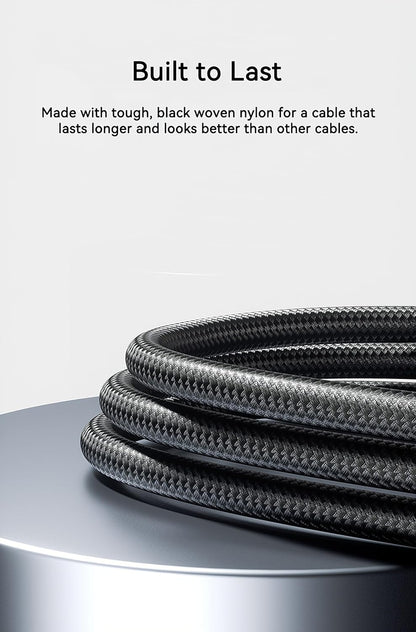 Woven USB-C Cable for iPhone 16 Pro Max (Black, 5ft) MFi Certified Car CarPlay USB-A to USB C Charger Cord Fast Charging for Apple iPhone 15 Pro Max/16/16 Plus/16 Pro/15/15 Pro/15 Plus/iPad Air M2