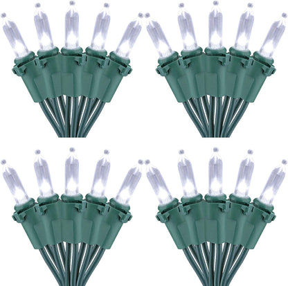 Brizled 4 Pack LED Christmas Lights, 33ft 100 LED Christmas String Lights, 120V UL Certified Connectable Xmas Tree Light Mini White Xmas Light for Home Tree Patio Indoor Outdoor Decoration, Cool White