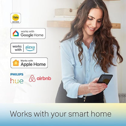 Yale Assure Lock 2 Plus Apple Home Keys (Tap to Open) Deadbolt, Black Suede Smart Keyless Entry Door Lock with Wi-Fi Connected Keypad for Code Entry and Remote Access, YRD450-N-WF1-BSP