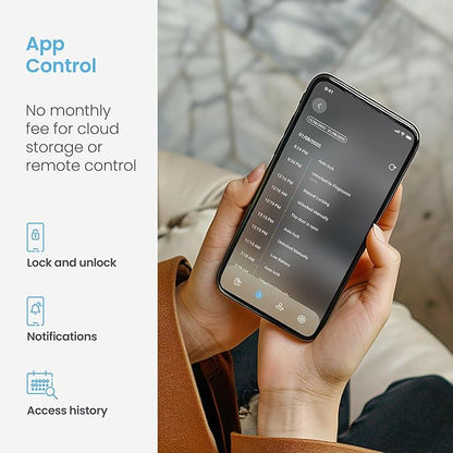 Lockly Secure Pro Smart Deadbolt, Wi-Fi Smart Lock, Keyless Entry with PIN Genie® Keypad, 3D Biometric Fingerprint, Auto Lock, Rekeyable-Venetion Bronze
