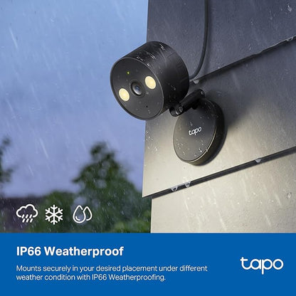 Tapo 2K+ Indoor/Outdoor Wired Security Camera - Person/Pet/Vehicle Detection, Baby Monitoring, Color Night Vision, IP66 Weather Resistant, Subscription-Free Local Storage or Optional Cloud, C121