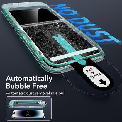 ESR for iPhone 14 Pro Screen Protector Set, 3 Tempered-Glass Screen Protectors and 1 Set of Camera Lens Protectors, Smooth Rounded Edges, Full-Coverage Military-Grade Protection, Scratch Resistant