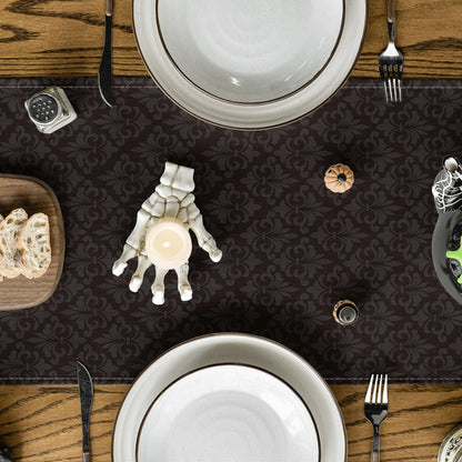 Artoid Mode Black Cat Pumpkins Boo Halloween Table Runner, Trick Or Treat Seasonal Kitchen Dining Table Decoration for Home Party Decor 13x60 Inch