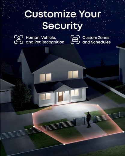eufy PoE Turret Security Camera E41, NVR Wired Add On Cam, Requires eufy NVR,4K UHD, 24/7 Recording, Human/Vehicle/Pet AI Detection, Red and Blue Strobe, Plug and Play