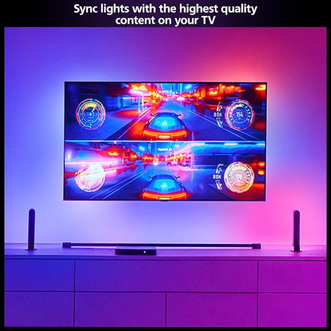 Philips Hue Play HDMI Sync Box 8K, Syncs up to 10 Hue Lights with Video Games, Movies, and Music, Requires Hue Bridge, Supports Dolby Vision HDR10+, Control with Hue App