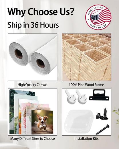 AbcCustomize Custom Canvas Prints,Transform Your Memories into Beautiful Art with Personalized Photo on Canvas,Personalized Canvas Wall Art for Home Decor, Gifts, and Keepsakes