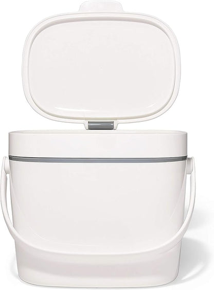 OXO Good Grips EASY-CLEAN COMPOST BIN - WHITE - 1.75 GAL/6.62 L