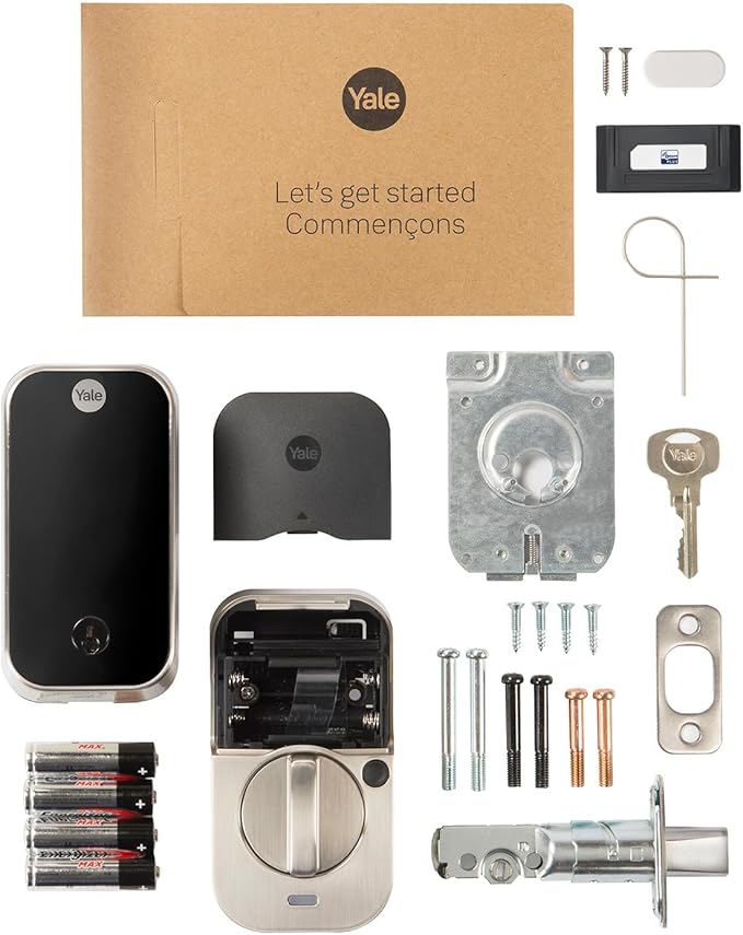 Yale Assure Lock 2 Deadbolt, Satin Nickel Electronic Touchscreen Entry Door Lock with Z-Wave and Back-Up Key, YRD420-ZW2-619