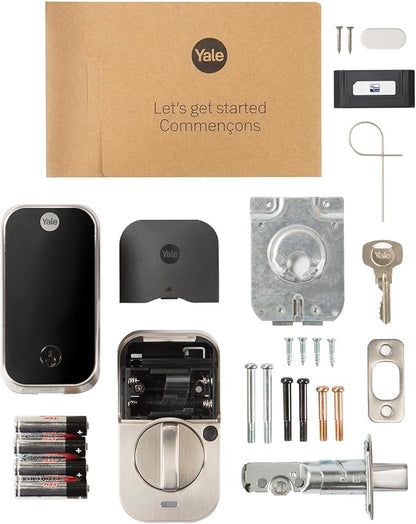 Yale Assure Lock 2 Deadbolt, Satin Nickel Electronic Touchscreen Entry Door Lock with Z-Wave and Back-Up Key, YRD420-ZW2-619