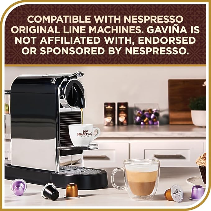 Don Francisco's Clasico Espresso Pods: 80 Recyclable Aluminum Capsules, Intensity 9 Dark Roast, Compatible with Nespresso Original Line Machines - Bold Cuban-Style with Spicy Chocolate Notes