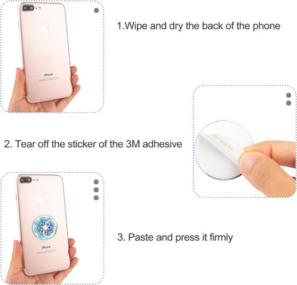 Bonoma Phone Ring Stand Holder, 3-Pack 360 Degree Rotation Universal Finger Ring Stand Compatible with Smartphones and Tablets Mandala