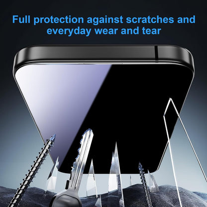 OneFish Screen Protector for iPhone 14 Pro Max Privacy, 4-Way 360° Anti-Spy Tempered Glass, 9H Hardness, HD Clear Anti-Fingerprint 3D Curved Edges, Case-Friendly & Easy Installation [2 Pack]