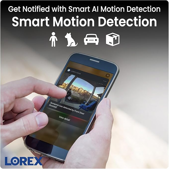Lorex 4K Spotlight Indoor/Outdoor Wi-Fi 6 Security Camera with Smart Security Lighting, Person, Vehicle, Animal and Package Detection, 2-Way Talk, Quick Response, Lorex Fusion
