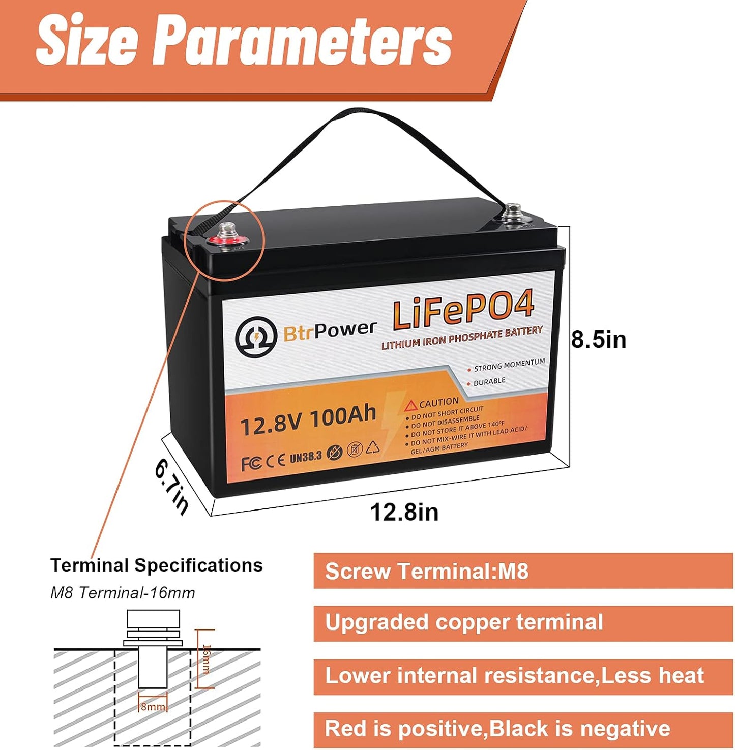 2 Pack 12v 100ah lithium battery lifepo4 24v lithium iron phosphate deep cycle marine battery 12 volt pack for rv solar system home storage trolling motor