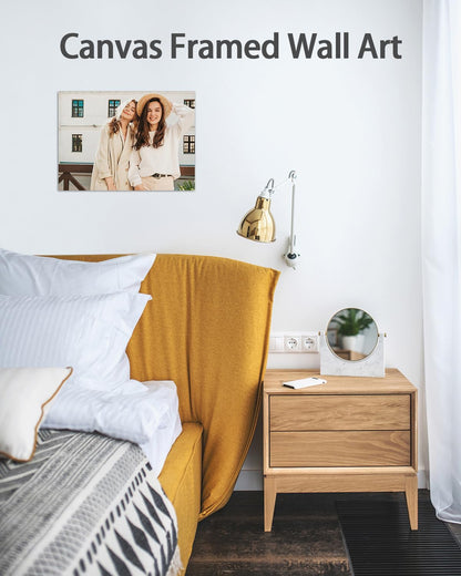 AbcCustomize Canvas Prints with Your Photos，Custom Canvas Wall Art for Bedroom, Living Room, Farmhouse Decor，Personalized Gifts Canvas Prints for Family，Friend，Lover，Pet