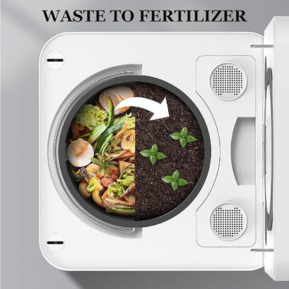 Electric Composter for Kitchen, 3.3L Smart Countertop Compost Bin, Odorless Low Noise, Indoor Food Recycler Compost Machine(220V)