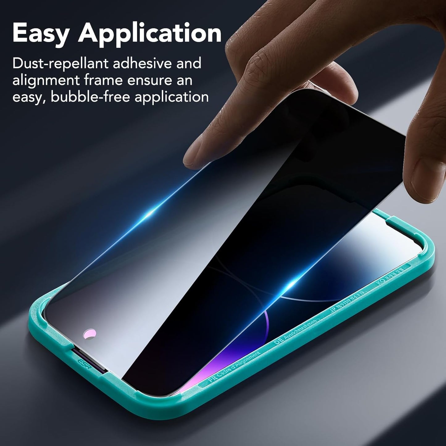 ESR 3 Pack for iPhone 14 Pro Privacy Screen Protector, Anti-spy Tempered-Glass Privacy Screen Protector, Micro-curved Edges, Case Friendly