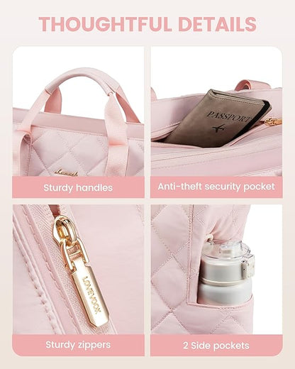 LOVEVOOK Tote Bag for Women,Light Puffer Tote Bag with Multi-pockets,Stylish Carry on Laptop Bags for Daily,Travel,Work,Gym | with Multi-pockets, Stylish, Carry on, for Daily, Travel, Work