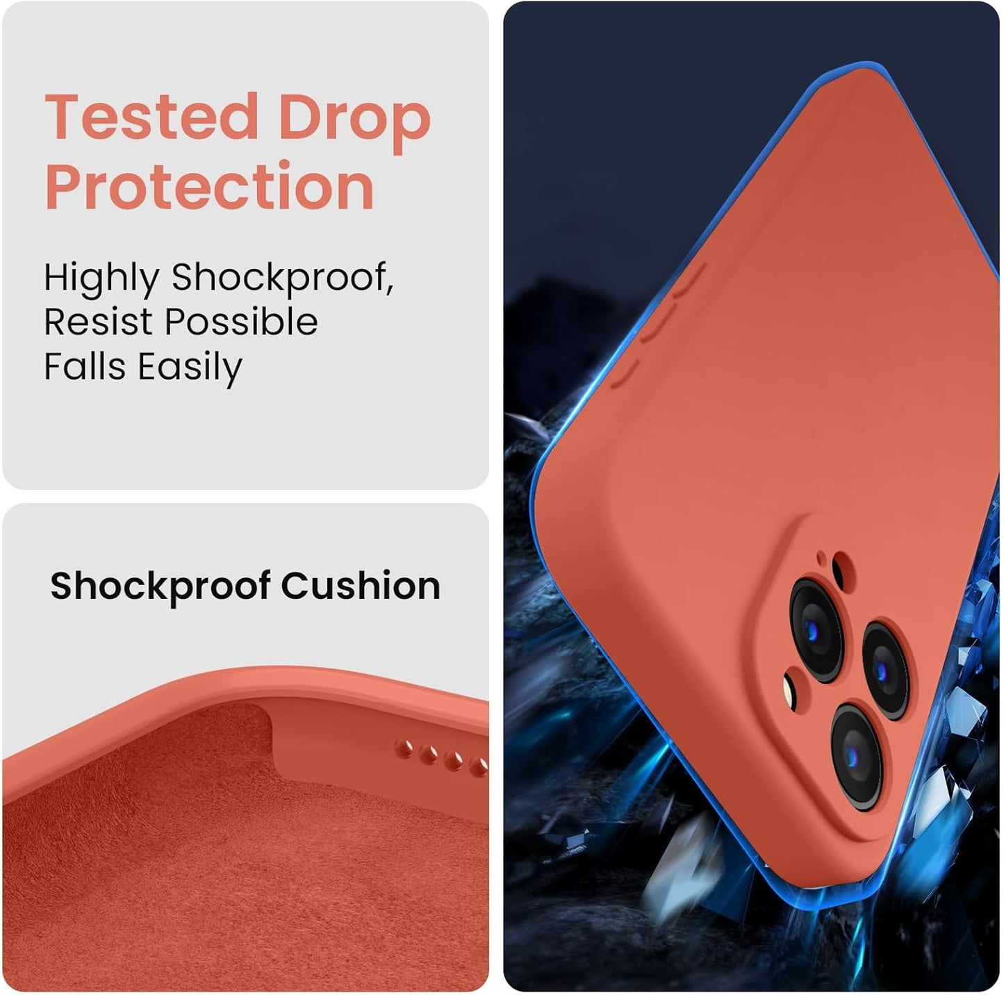 FireNova Designed for iPhone 15 Pro Case, Silicone Upgraded [Camera Protection] Phone Case with [2 Screen Protectors], Soft Anti-Scratch Microfiber Lining Inside, 6.1 inch, Pink Pomelo