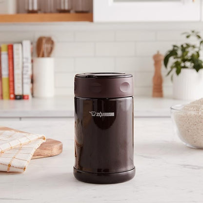 Zojirushi Stainless Steel Food Jar, Medium, Dark Brown