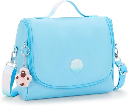 Kipling New Kichirou Metallic Lunch Bag Sea Blue Met