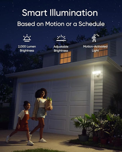 eufy Security Camera Floodlight Camera E340 Wired, Security Camera Outdoor, 360° PTZ, 24/7 Recording, 2.4G/5G Wi-Fi, 2000 LM, Motion Detection, Built-In Siren, Dual Cam, HB3 Compatible, No Monthly Fee