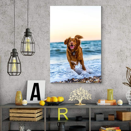 NWT Custom Canvas Prints with Your Photos for Pet/Animal, Personalized Canvas Pictures for Wall to Print Framed 48x32 inches