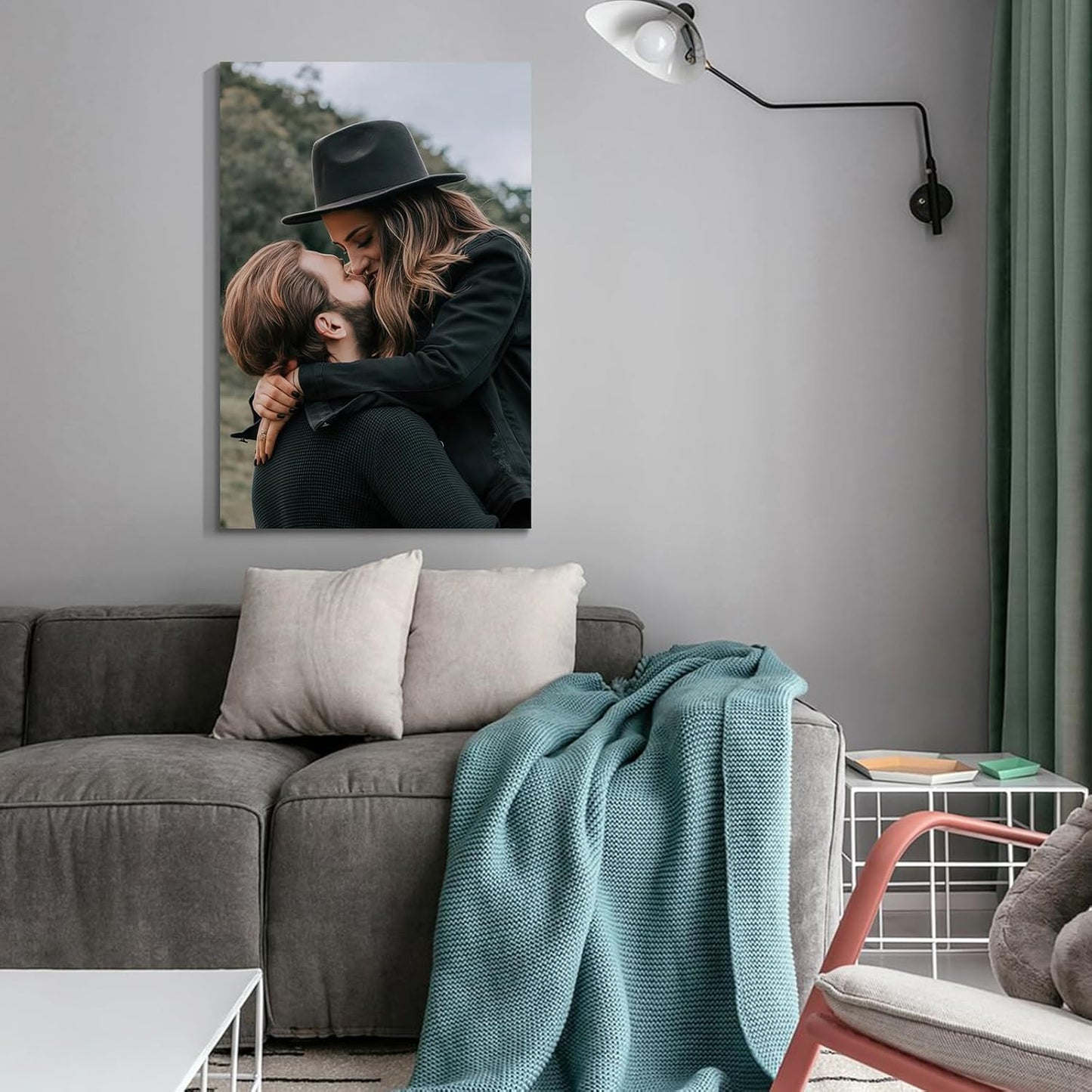 Wewejia Custom Canvas Prints with Your Photos 24x36inch, Upload Your Picture/Photo - Custom Personalized Canvas Photo Gifts Couples Family Baby Wedding Pets Home Decor Easy to hang
